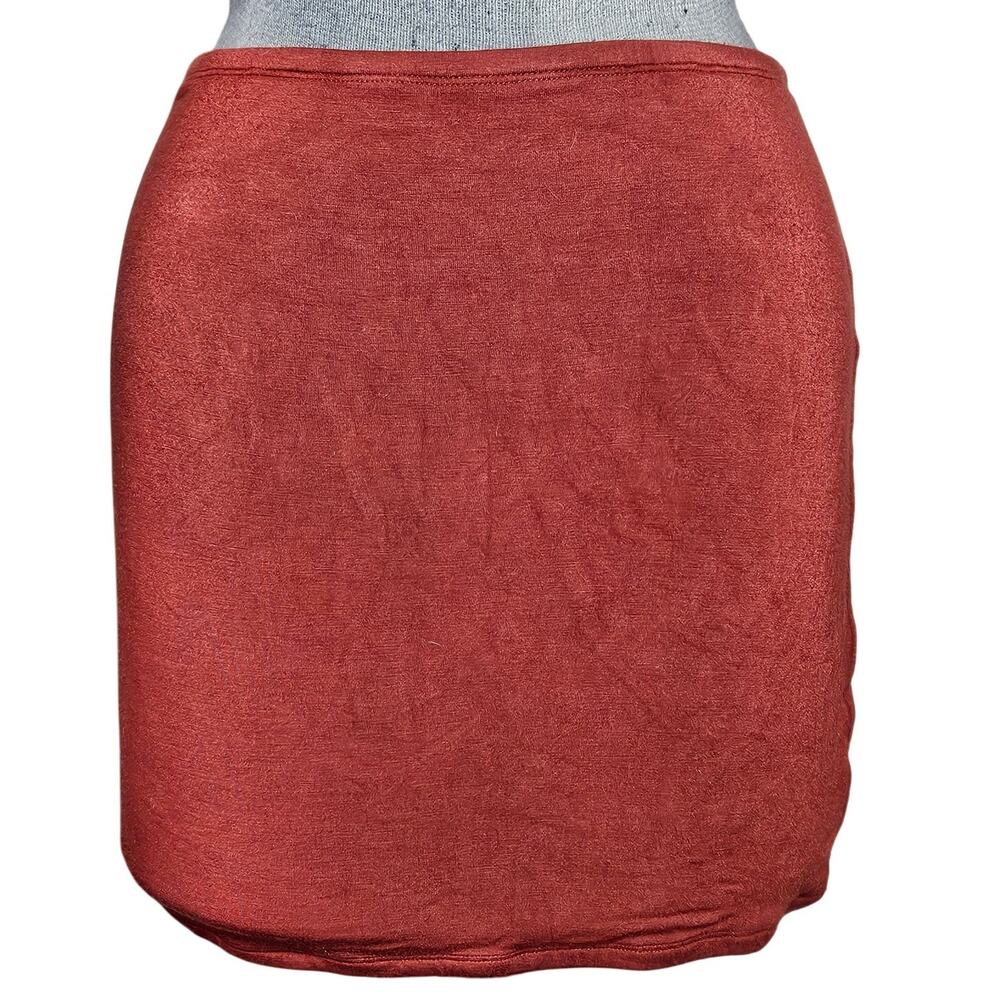 Burnt Orange Pull On Mini Skirt Size 10